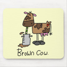 Brown Cow T-shirts and Gifts Mouse Mats