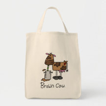 Brown Cow T-shirts and Gifts Tote Bags