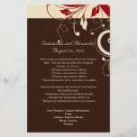 Brown/Cream/Red Reverse Swirl Program/Flyer