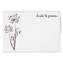 Brown Dandelion Thank You Card