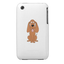 Brown Dog Cartoon. Hound. iPhone 3 Covers