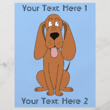 Brown Dog Cartoon. Hound. Personalised Flyer