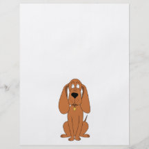 Brown Dog. Hound Cartoon with Collar. Personalised Flyer
