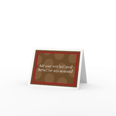 Brown dot with red note card by gREEDings