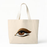 brown eye tote bag