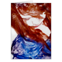 Brown Eyed Girl Painting Greeting Cards