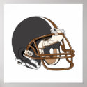 Brown Football Helmet posters