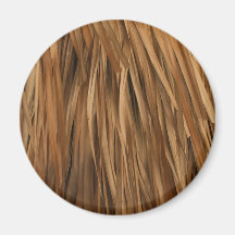 Brown frond roof pattern fridge magnets