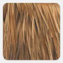 Brown frond roof pattern sticker