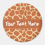 Brown Giraffe Pattern Fridge Magnet