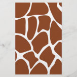 Brown Giraffe Print Pattern. Custom Flyer