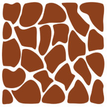 Brown Giraffe Print Pattern. Cut Outs