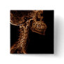 Brown/Gold C-spine X-ray square button