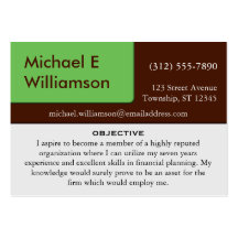 Brown Green Corner RESUME Business Cards