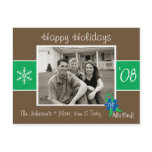 Brown & Green Holiday Photo Card