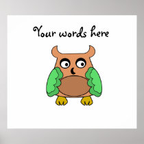 Brown green owl