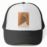 Brown Hair Lady Mesh Hat