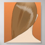 Brown Hair Lady Print