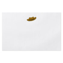 Brown hat illustration. On White. Flyer Design