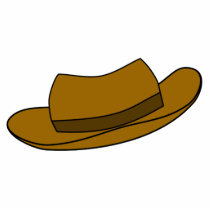 Brown hat illustration. On White. Photo Cut Outs