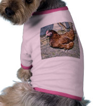 Brown Hen On The Back Yard Doggie T-shirt