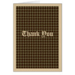 Brown Houndstooth Handsome Gentlemen's Pattern Greeting Card