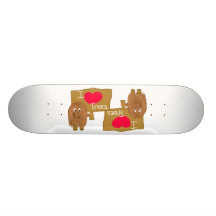 Brown i heart trees skate boards