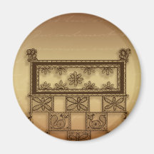 Brown India design Magnet