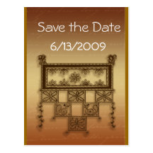 Brown India design Postcards