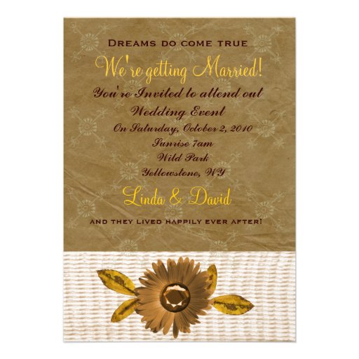 Brown Invitation