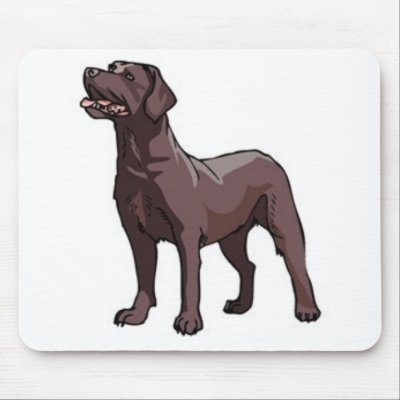 Brown Labrador MousePad by glindagale