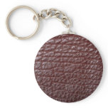 Brown leather keychains