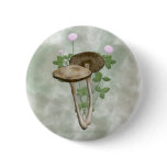 Brown Mushrooms with pink clover Buttons