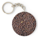 Brown mustard seeds keychains