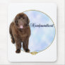 Brown Newfoundland Portrait Mouse Pads
