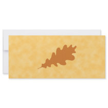 Brown Oak Leaf Design. Rack Cards