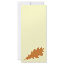 Brown Oak Leaf Design. Full Color Rack Card