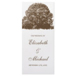 Brown Oak Tree Fall Wedding Program rack cards