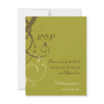 BROWN/OLIVE RSVP FOR WEDDING Invitation