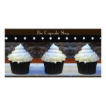 Brown on Black Cupcakes Photo Card photo cards