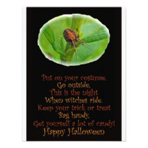 Brown Orange Araneus Halloween Party Invitation