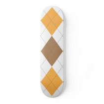 Brown Orange Argyle Skateboard