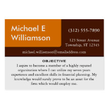 Brown Orange Corner RESUME Business Cards