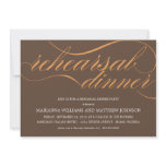 BROWN & ORANGE REHEARSAL | PARTY INVITATION