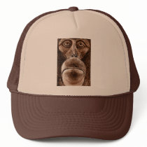 Brown Orangutan Face Close up (wc) Trucker Hat