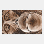 Brown Orangutan Face Close up (wc) Rectangle Stickers
