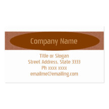 Brown Oval Country Look Business Cards