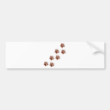 brown pad traces icon bumper stickers