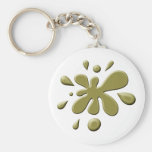 Brown Paint Splodge Key Chains