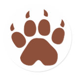 brown paw icon stickers